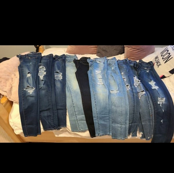 American Eagle Outfitters Denim - 10 pairs of american eagle Jeggings size 0